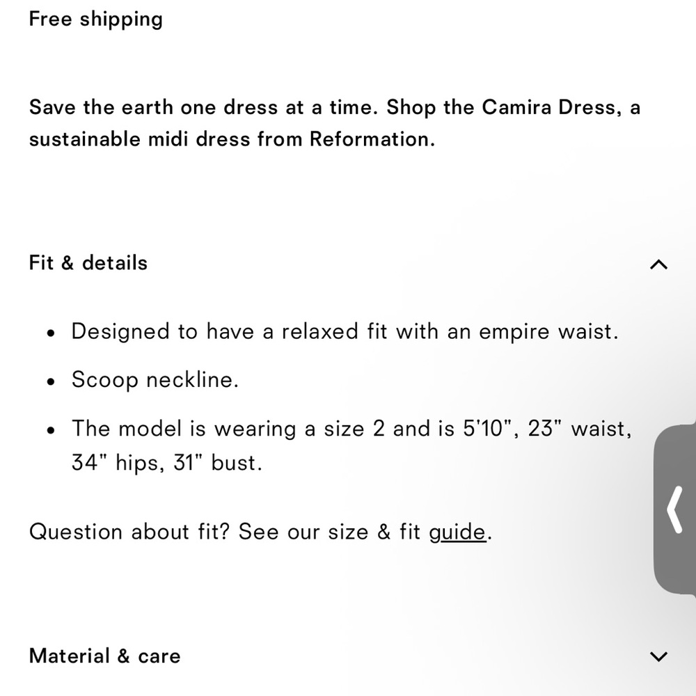 NWT Reformation Camira Dress - Picture 7 of 10